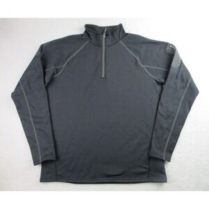 Marmot Fleece Sweater Mens XL Black Long Sleeve Pullover 1/4 Zip Stretch Outdoor